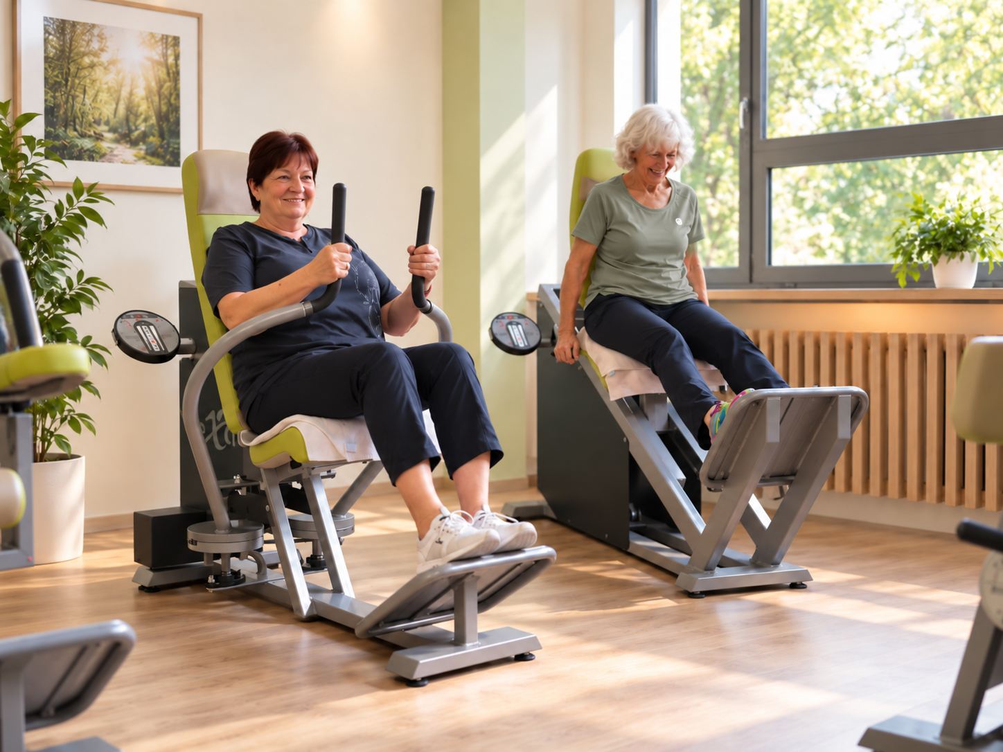 Teilnehmerin beim Training im EXCIO Gerätezirkel